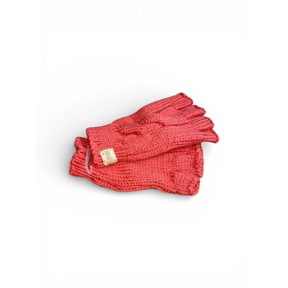 Life Is Good Knitted Fingerless Gloves NEW NWT One Size Winter Warm Soft Knit